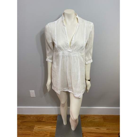 zara white smock dress